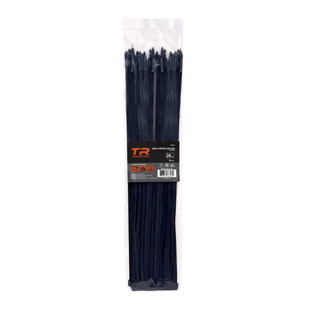 Tr Industrial 24 in Multi-Purpose UV Cable Ties Set in Black, 50-pk TR88306